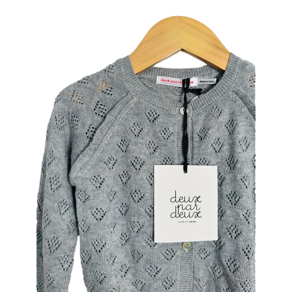 DEUX PAR DEUX 🇨🇦 Open-Stitch Cardigan / 10/11 🪡